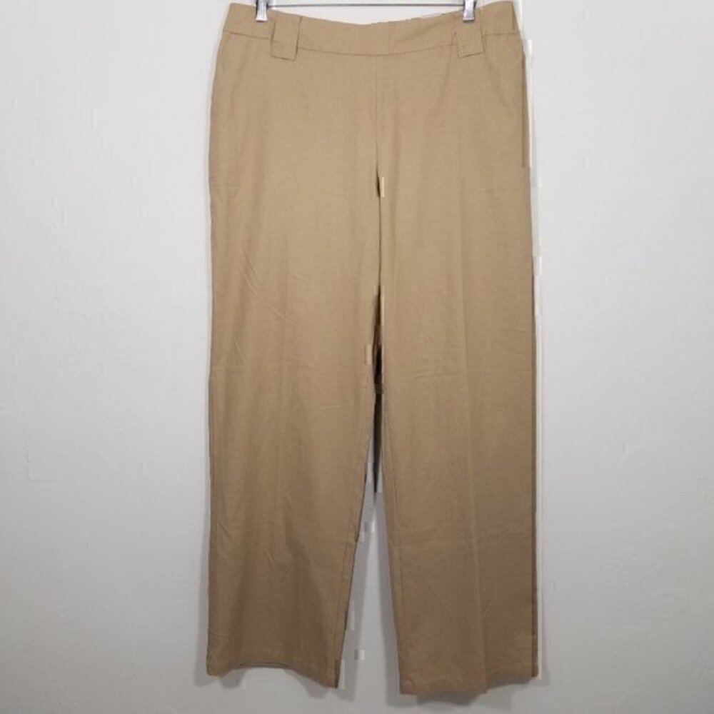 NWT Ashley Stewart The Wide Leg Linen Pants Size 16